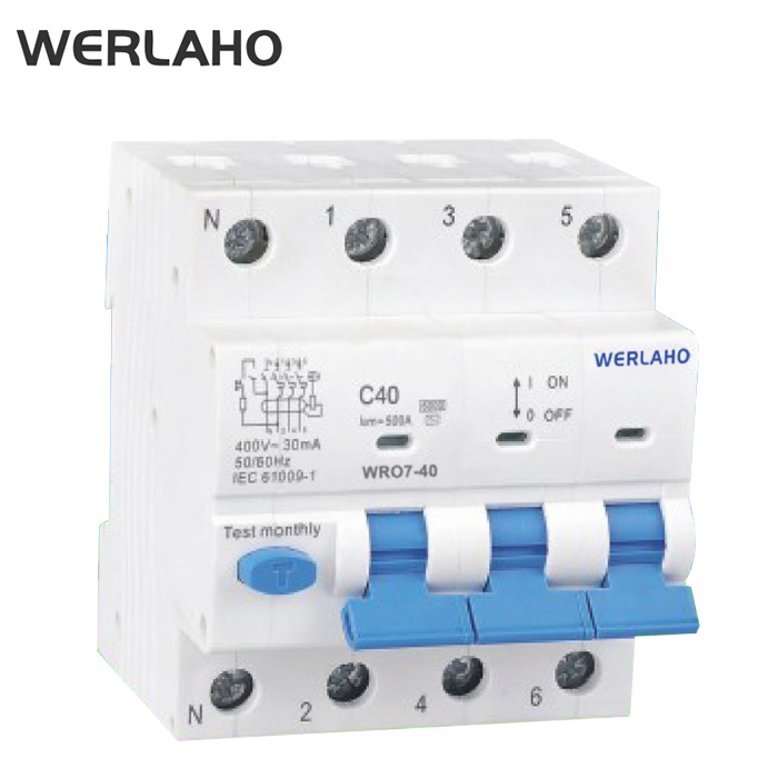 WR07-40 Residual Current Circuit Breaker With Over Current Protection