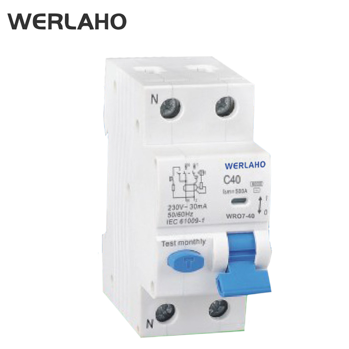 WR07-40 Residual Current Circuit Breaker With Over Current Protection