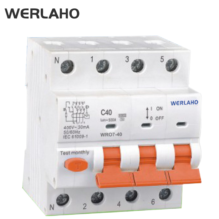 WR07-40 Residual Current Circuit Breaker With Over Current Protection