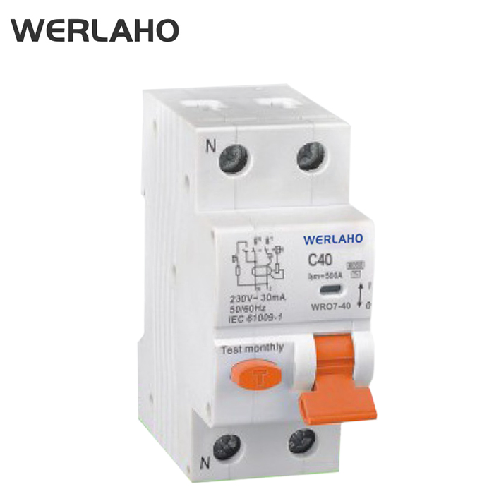 WR07-40 Residual Current Circuit Breaker With Over Current Protection