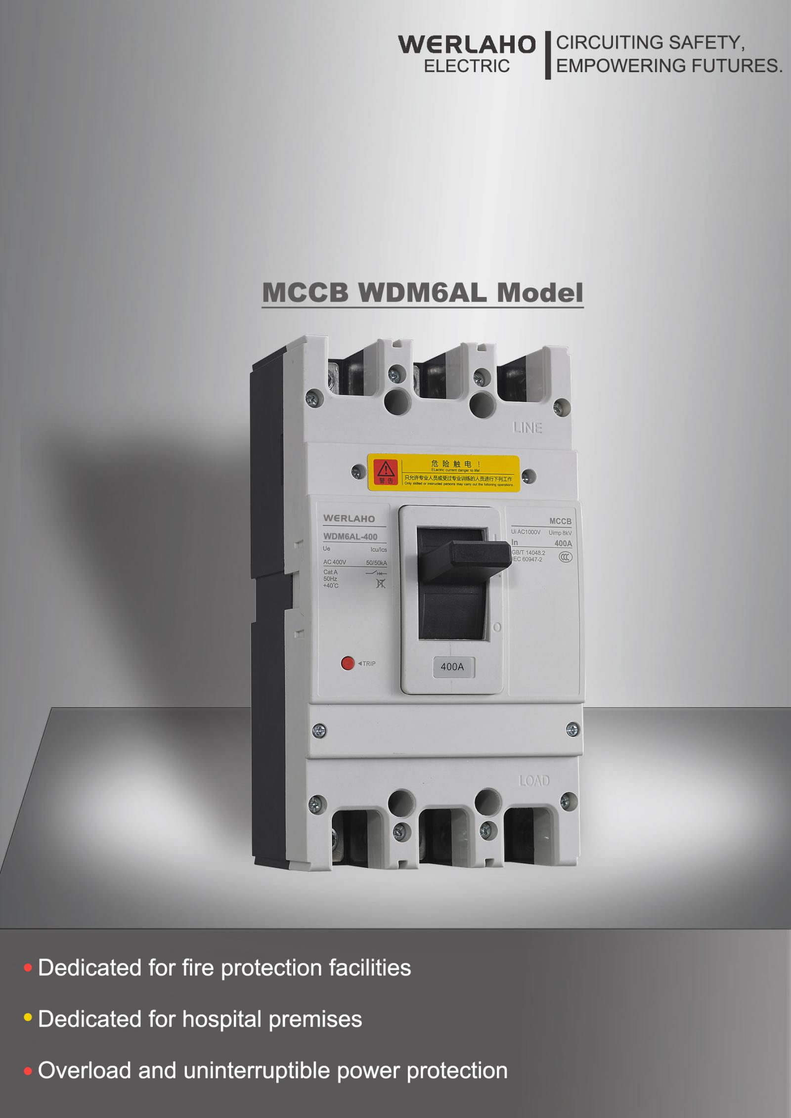 WDM6AL Thermal-Magnetic Overload Alarm Non-Tripping Molded Case Circuit Breaker