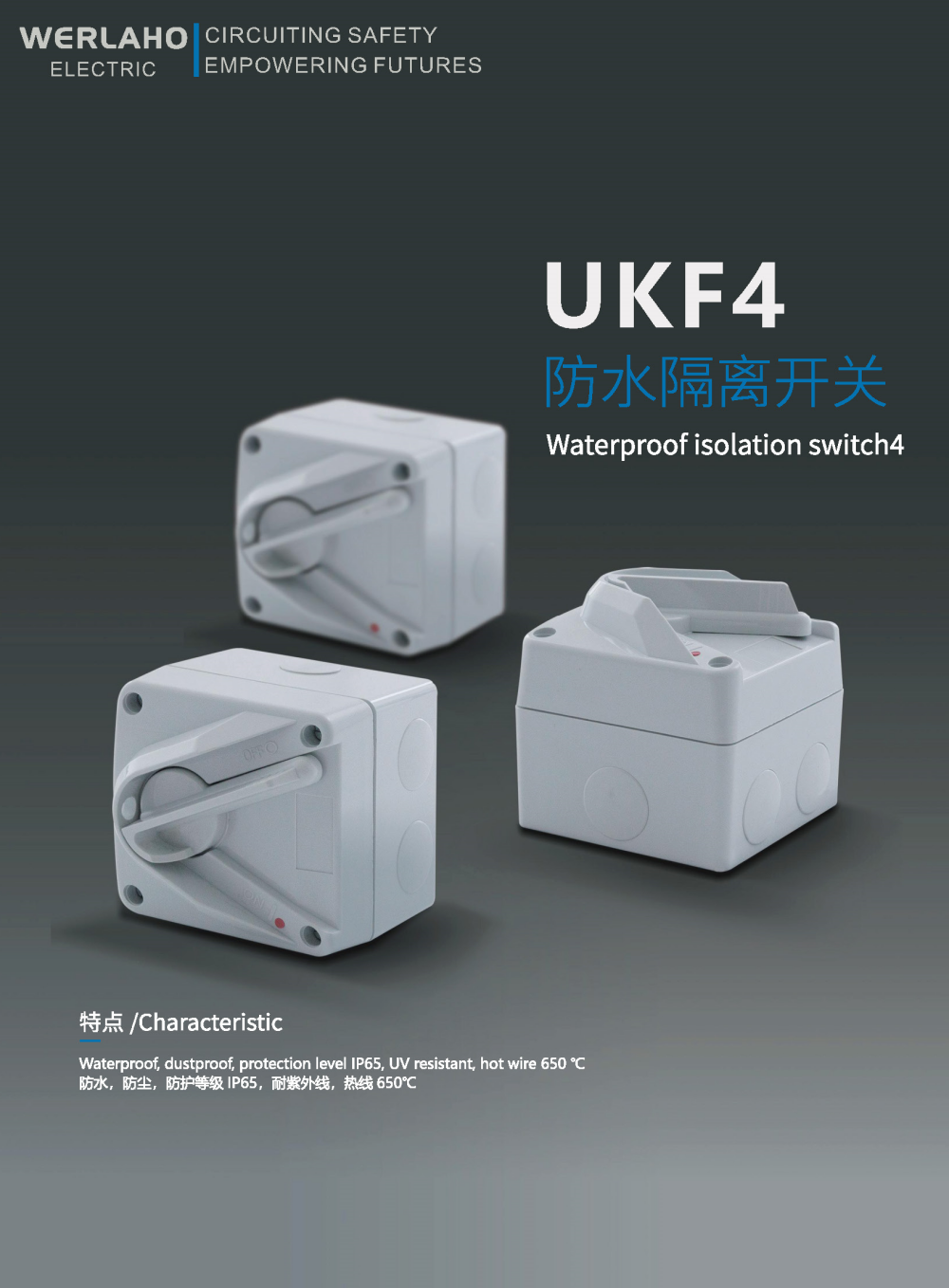 UKF4 Waterproof isolation switch 4